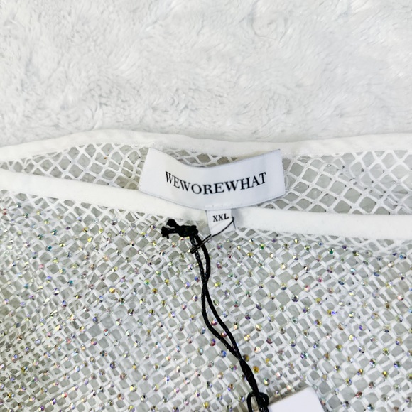NWT- WeWoreWhat x Revolve Crystal Mesh Cami Top - Picture 7 of 10